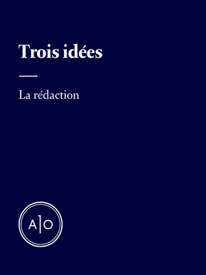cover image of Trois idées